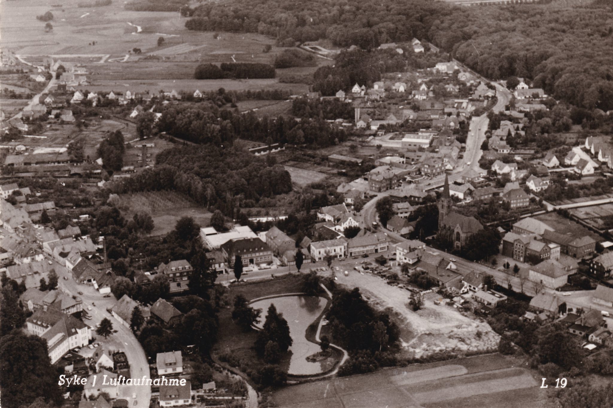 Syke Luftbild Ansichtskarten Syke